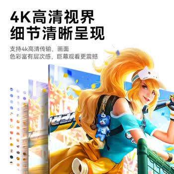 山泽 DP转HDMI转换器 4K高清DisplayPort公对母视频转接头 电脑台式机连电视显示器投影仪连接器 DHD43
