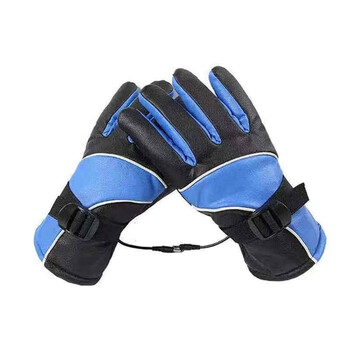 电热手套冬季电动车摩托车电加热手套男女插电发热手套调温保暖防寒