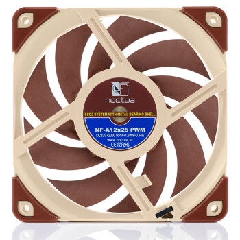 noctua NF-A12x25 PWM 12cm风扇（智能温控/4针冷排风扇/水冷排散热风扇 2000 PWM ）