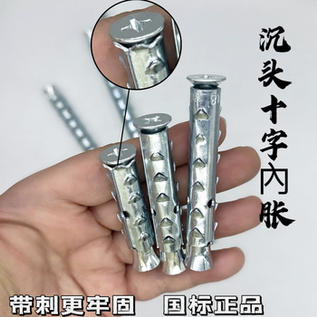 永利尚镀锌拉爆内外膨胀丝螺丝钉爆炸螺钉 内膨胀6*60（10个 
