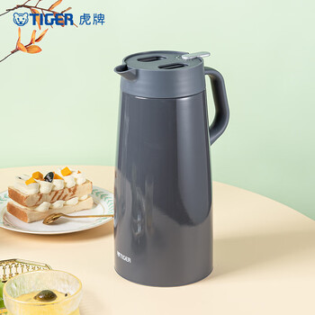 虎牌（TIGER）保温壶 304不锈钢时尚保温/保冷壶PWO-A20C-HD 深灰色 2L