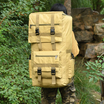 宝康林 背包大容量 背囊特种大号背包兵120升迷彩军训农民工打工野营