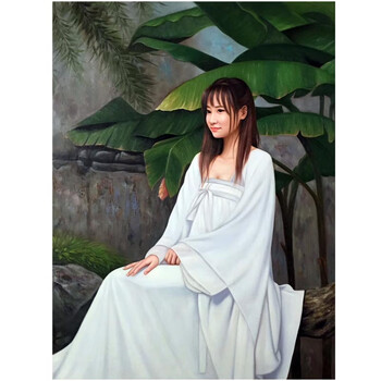 杜晓枫 《清纯美女》 布面油画