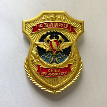 仓梵           消防救援臂章胸徽背包贴标志配饰专职三件套领章套肩