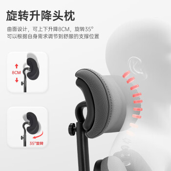 普格瑞司人体工学椅电脑椅人体工程学椅办公椅老板椅家用08bh黑固定扶手
