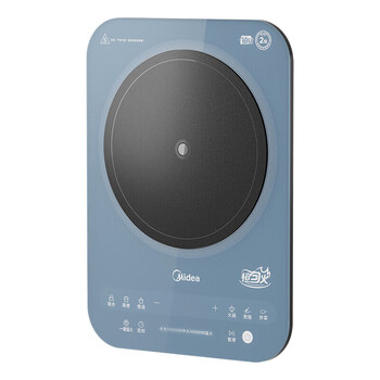 美的（Midea）电磁炉 家用超薄电磁灶 四重防水彩色面板 恒温匀火 预约定时 配炒锅汤锅 MC-22RB09