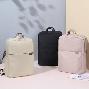 高尔夫（GOLF）双肩包女14/15.6英寸苹果笔记本隐藏手提电脑背包女书包商务出差