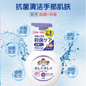 狮王(Lion)泡沫洗手液滋润温和易冲洗儿童成人通用原装进口250ml花香型 狮王(Lion)泡沫洗手液滋润温和易冲洗儿童成人通用原装进口250ml花香型