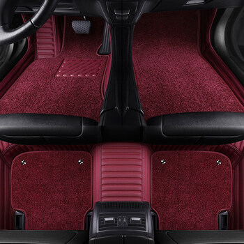 glc260 e300l a200 gla s320  gle级全包围汽车脚垫 酒红色 酒红色绒