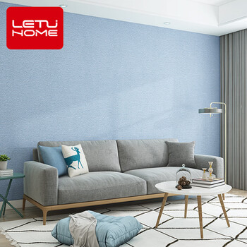 墙布客厅电视背景墙现代简约卧室书房定制无缝壁布 dzh-6112-15天空蓝