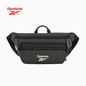 锐步防泼水耐磨轻量胸包 户外旅行多场景单肩斜挎包 可调节肩带 黑色