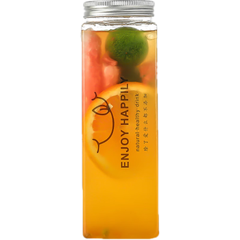 侑家良品一次性杯子女生高颜值奶茶果汁咖啡带盖吸管贴纸饮料杯500ml*10个