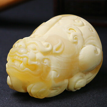 联辉 白花蜜 苏工立体精雕 貔貅 招财神兽 26.44g【珠宝】