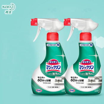 花王（KAO）油烟机清洗剂400ml*2厨房重油去污清洁泡沫（薄荷清香）日本进口