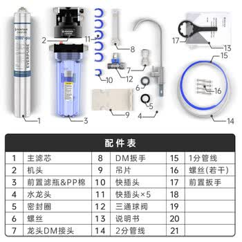 爱惠浦（Everpure）Insurice PF Single I20002净水器 无桶大流量-额定净水量1500L 矿物质水净水机