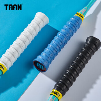 Taan泰昂羽毛球手胶龙骨打孔手把带吸汗防滑握把胶3条装TWQ3E