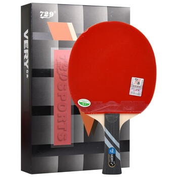 729 乒乓球拍横拍单拍 6星六星VERY碳素球拍长柄双面反胶