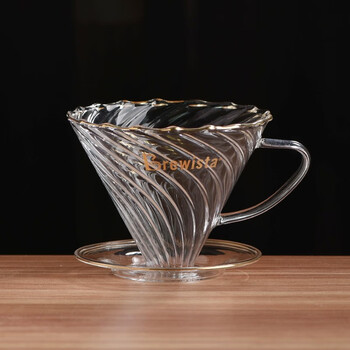 耐高温玻璃手冲咖啡滤杯滴滤式v60咖啡滤杯过滤咖啡器具 玻璃滤杯