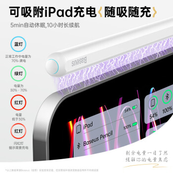 倍思电容笔iPad苹果笔【磁吸蓝牙高配】适用24年Pro/Air6/Mini/iPad10平板触控触屏手写笔applepencil