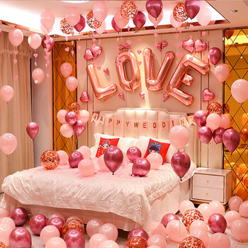 世绣求婚表白房间布置浪漫结婚纪念日生日周年装饰气球套餐创意派对
