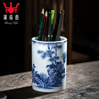 景德镇青花瓷笔筒价格报价行情- 京东