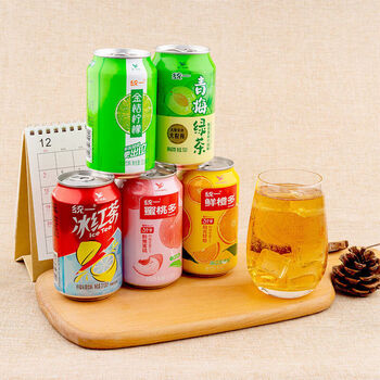 统一绿茶金桔柠檬青梅310ml*8罐12罐装整箱听装饮料 鲜橙多 统一8罐