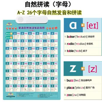 漢語拼音聲母表韻母表 英語拼讀訓練神器小學生26英文字母48音標和