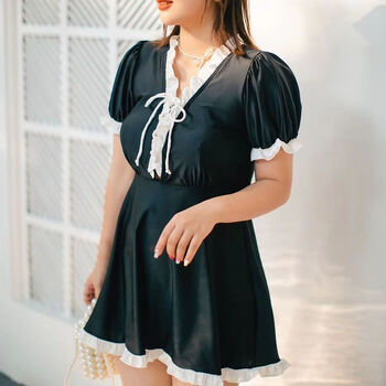 汀梵娜大码泳衣女200斤胖妹妹显瘦性感泳衣女大码胖