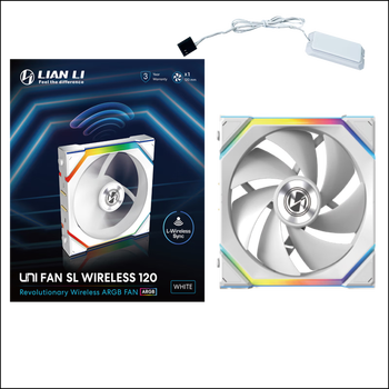 LIANLI联力逸风积木风扇一代无线版 SL120 Wireless 正叶 白色 单支装/需搭配控制器