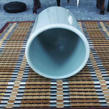 芬尚 文房书画用品 仿玉笔筒毛笔筒仿陶瓷塑料笔筒 学生书房办公学习用桌面摆件美观实用防摔12*10cm