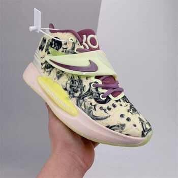 杜兰特14代kd14ep蓝粉彩色扎染中帮男女通用实战篮球鞋扎染36