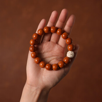 槐雀520送男女友礼物 【龙炎料极限弧老型】猴头手串 光珠单圈男盘玩