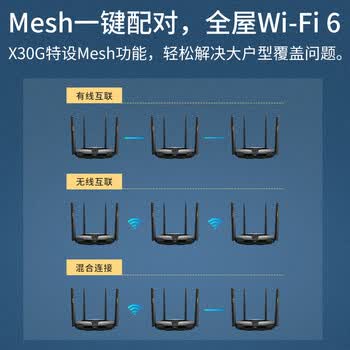 水星(MERCURY) WiFi6 AX3000全千兆无线路由器 5G双频高速wifi穿墙 网络家用智能游戏mesh路由X30G 水星(MERCURY) WiFi6 AX3000全千兆无线路由器 5G双频高速wifi穿墙 网络家用智能游戏mesh路由X30G