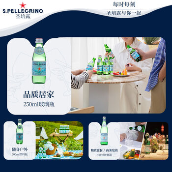圣培露(S.Pellegrino)意大利含气天然矿泉水气泡水 饮用水 250ml*24瓶 圣培露(S.Pellegrino)意大利含气天然矿泉水气泡水 饮用水 250ml*24瓶