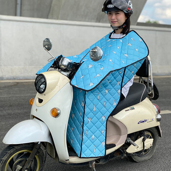 电动车挡风被夏季用小电瓶春夏薄款防水春秋季防晒罩夏天遮阳夏款蓝色
