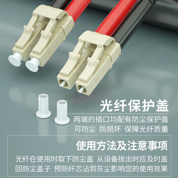 广昌兴万兆多模光纤跳线 LC-LC 3m OM3双工2个芯 阻燃低烟无卤 LSZH 耐弯折 数据中心机房布线