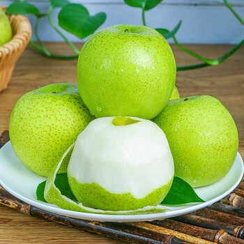 青皮青皇冠翠冠梨子脆甜大果当季水果头茬梨整箱 10斤