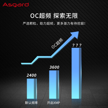 阿斯加特（Asgard）16GB(8GBx2) DDR4 3600 台式机内存条 女武神·瓦尔基里 RGB灯条 精选颗粒 CL18 极地白