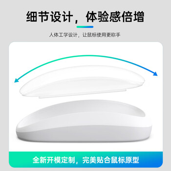 米瑞思（mryc）苹果秒控鼠标Magic Mouse底座无线充电人体工学垫高优化手感掌托手托护腕垫转磁吸Macbook白色