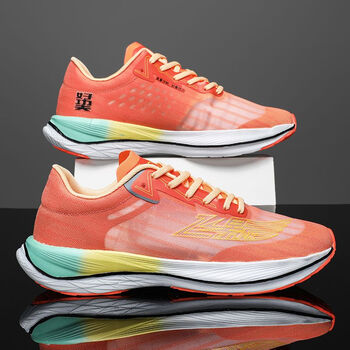 0马拉松碳板竞速跑步鞋巭pro减震运动鞋网面 飞影 橙色 36