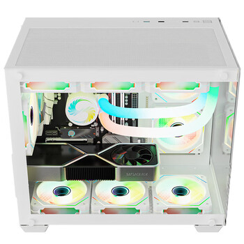 长城（Great Wall）视界S1白色无立柱海景房机箱（MATX主板/双面玻璃/360水冷位/9风扇位/U3）