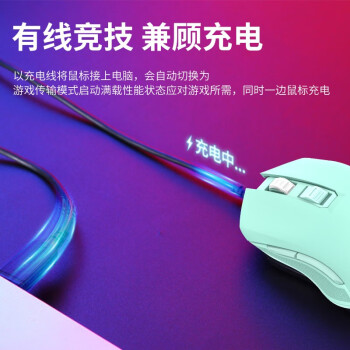 达尔优(dareu) 牧马人潮流版 EM905PRO 鼠标 无线鼠标 有线鼠标 双模游戏鼠标 充电鼠标 可编程按键 绿色
