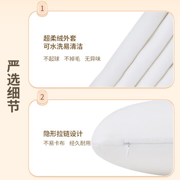 奥罗玛斯（aeromax）沙发抱枕记忆棉家用靠枕简约风长方形床上靠垫纯色超柔绒48*48