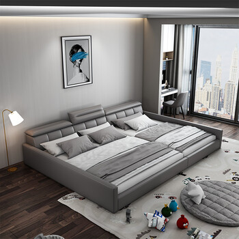 2022新品三米大床二胎亲子床一家四口家庭榻榻米2米24m三人加宽主卧