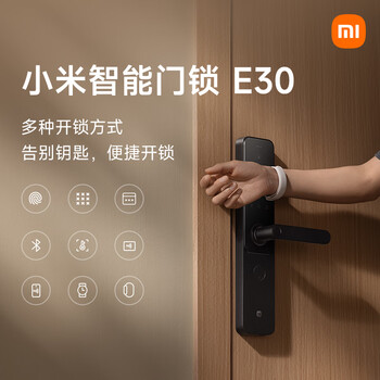 小米智能门锁 E30 C级锁芯 指纹锁电子锁家用门锁 防盗门锁密码锁