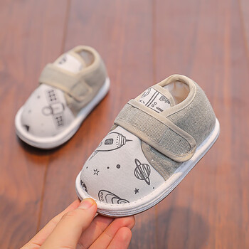 建功儿童手工二棉鞋婴儿千层底布鞋男女宝宝周岁薄棉花鞋家居鞋秋冬