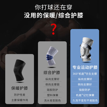 百斯锐5D pro-s护膝专业半月板保护篮球运动跑步男膝盖女专用护具  