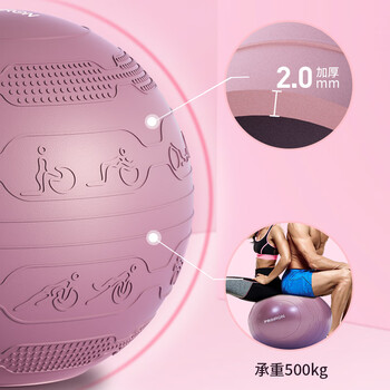 PROIRON普力艾 瑜伽球孕妇盆底肌萝卜蹲婴儿儿童感统训练大龙球 65cm红