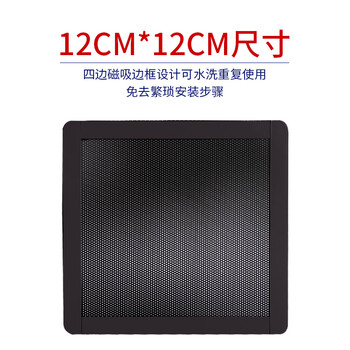 索厉 台式机箱带磁条防尘网/可水洗/磁吸式设计/适用12cm*12cm风扇位/ 21010(1片装)
