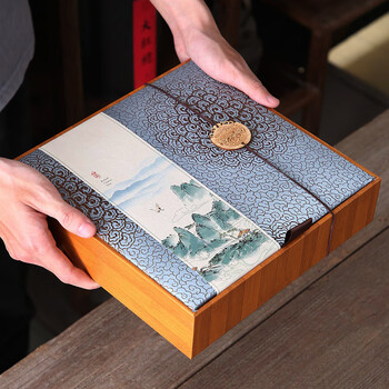 抱风普洱茶包装盒茶饼盒福鼎白茶茶叶礼盒装空盒普洱茶礼盒空盒悦山